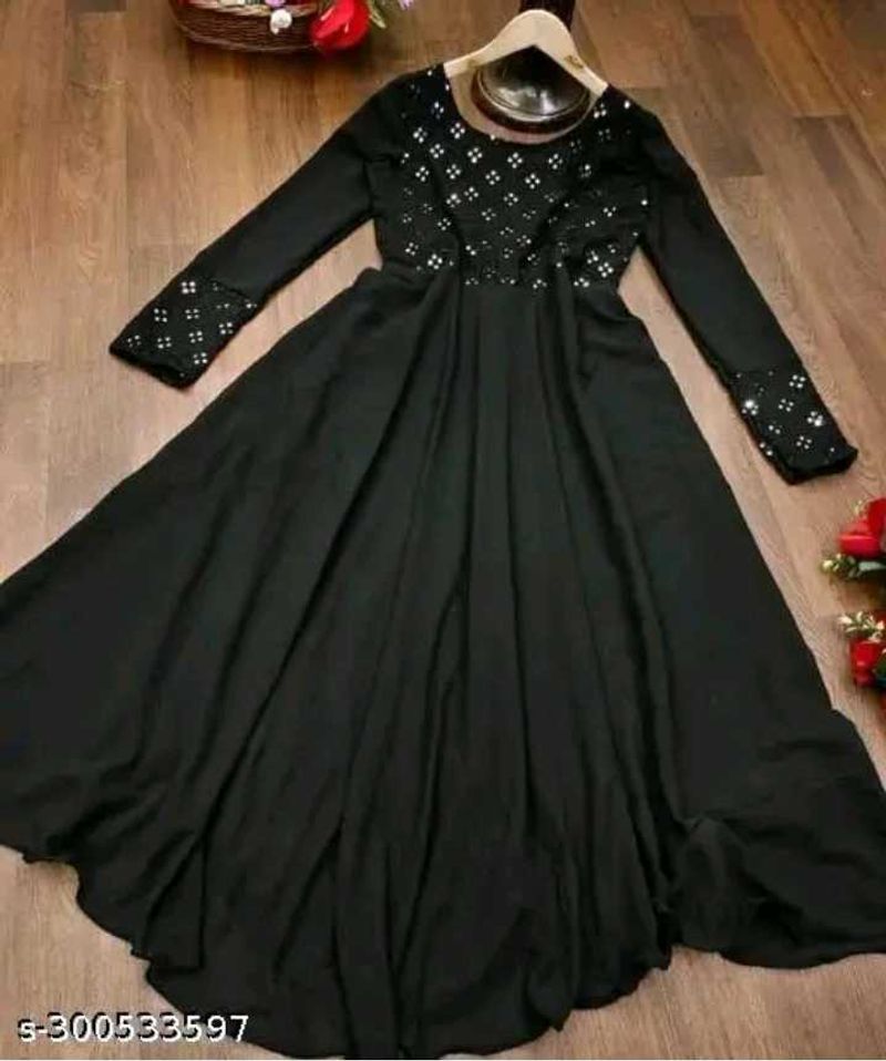 Elegant Black Anarkali Dress