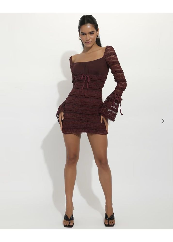 Brown Lace Bodycon Dress – Lulu &amp; Sky (Never Worn)