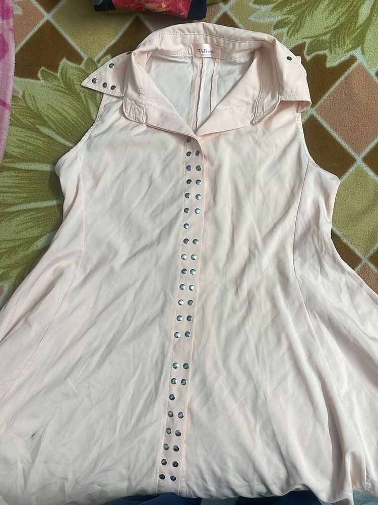 Cute Pink Sleeveless Top