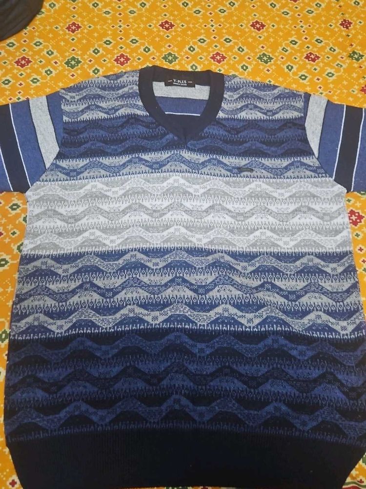 Vintage V-Mix Patterned Sweater
