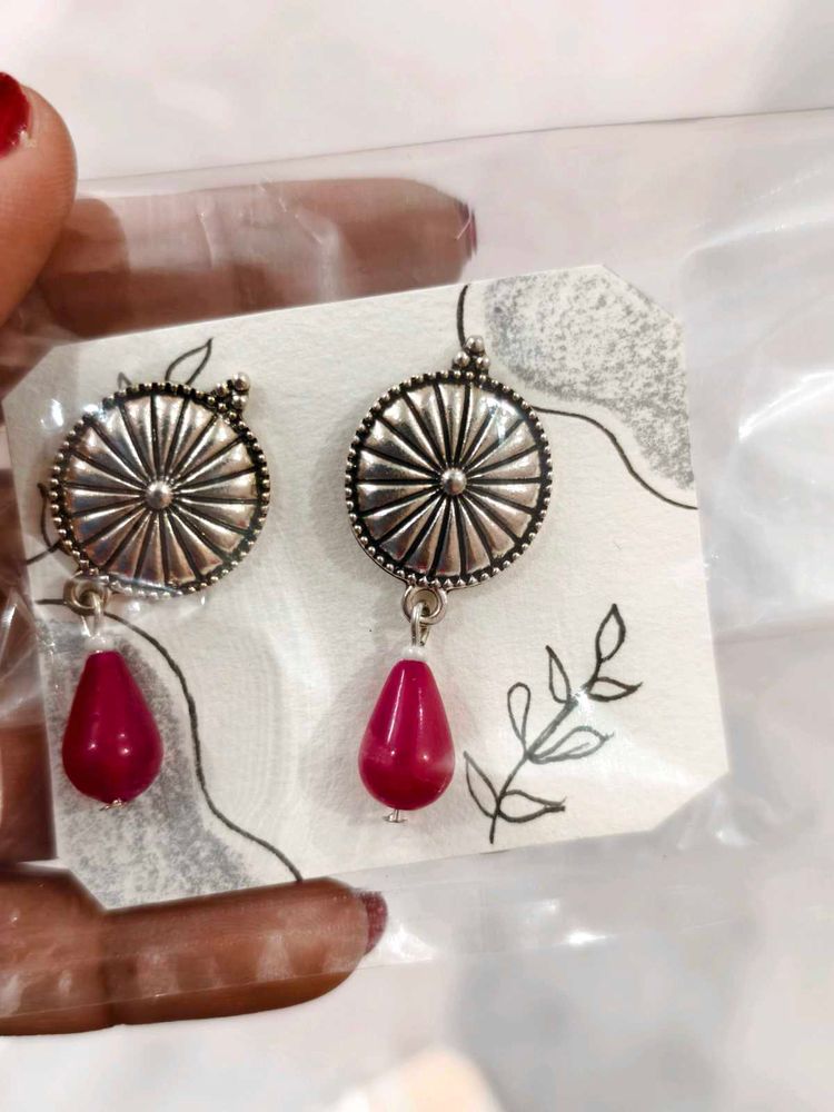 Bohemian Silver Dangle Earrings