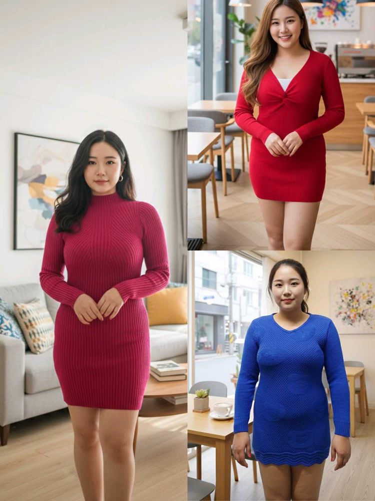 Chic Knit long sweater dress