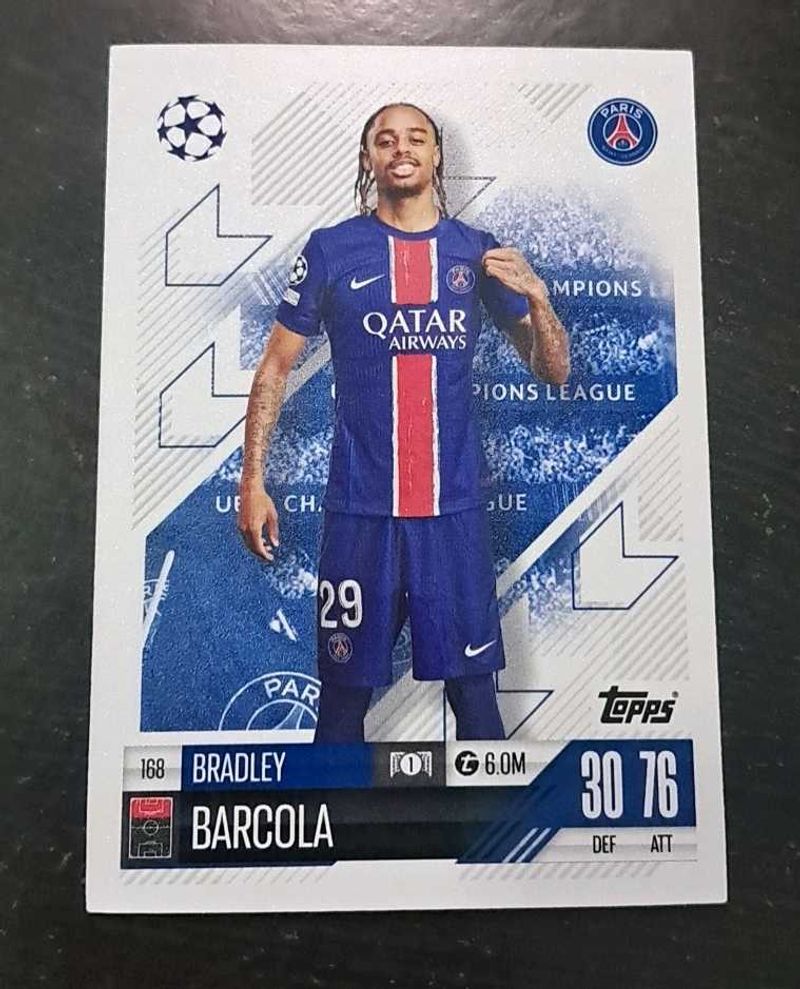 Bradley Barcola Topps 24/25 Trading Card