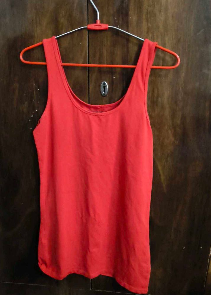 Red Sleeveless Tank Top