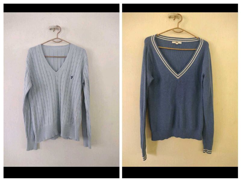 Blue V-Neck Knit combo *B1G1