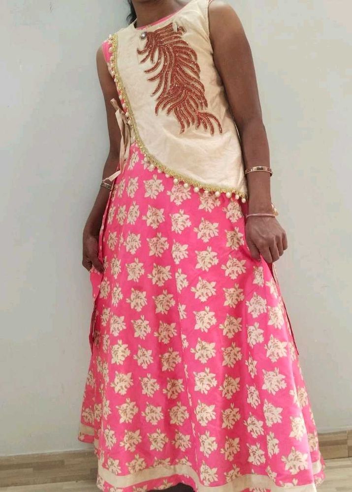 Ethnic Gown With White Jacket