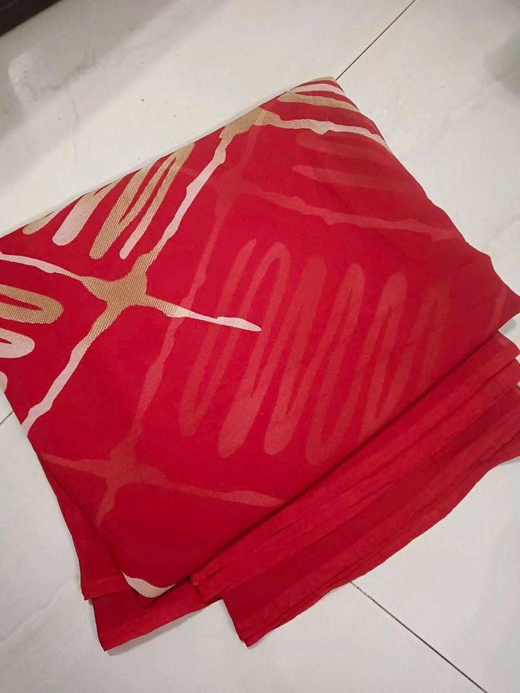 Red Patterned Scarf