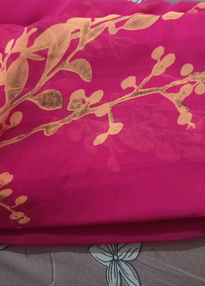 Dark Rani  Georgette Saree
