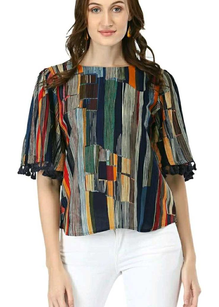 Striped Print Top