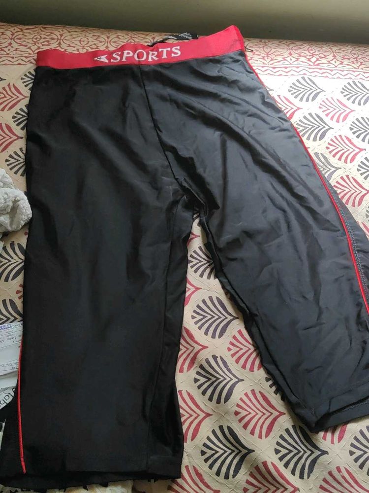 satin men Sports Capris shorts