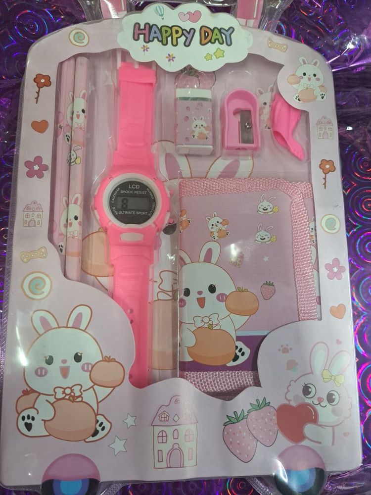 Kawaii Pink Stationery Set - Watch &amp; More!