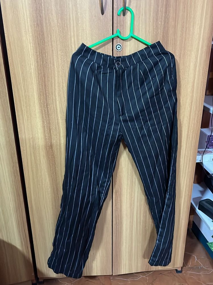 Striped Black Pants