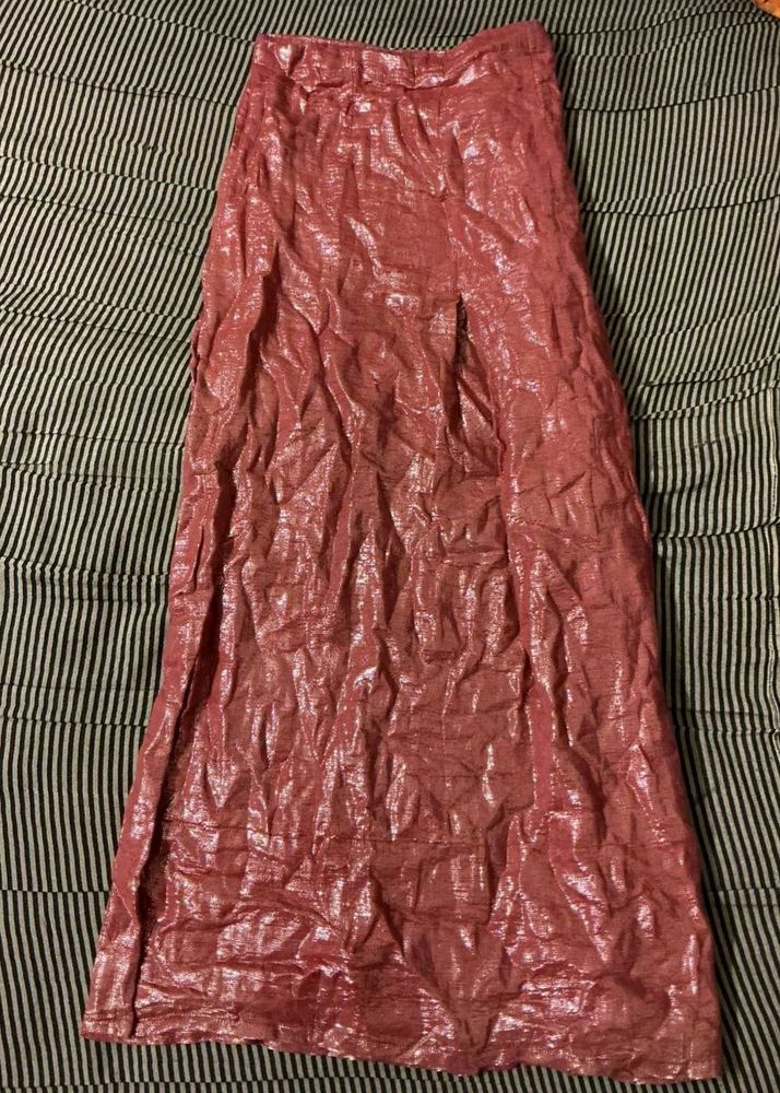 Pink Shimmery Maxi Skirt