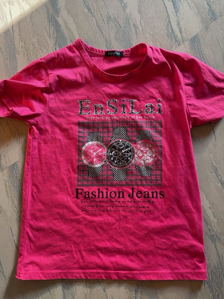 Pink Graphic T-Shirt