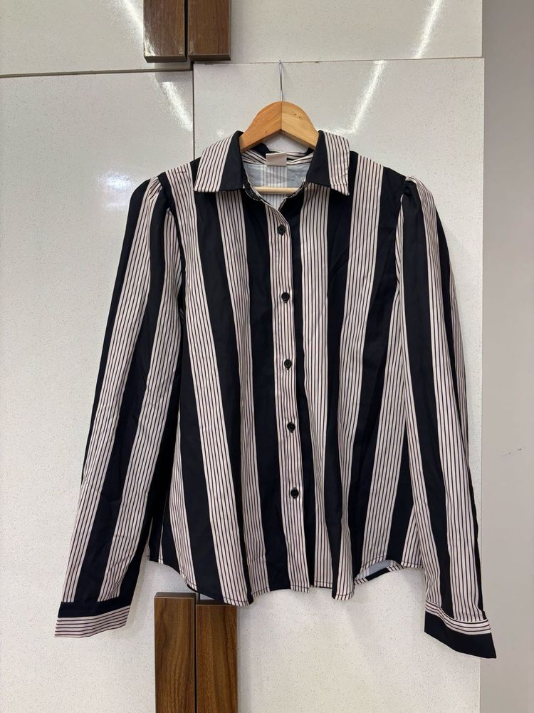 Striped Button-Down Shirt