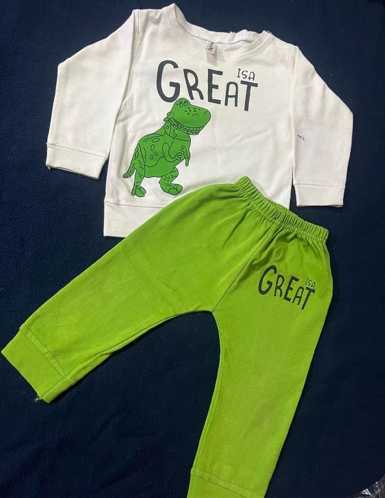 Baby Boy Green &amp; White Core Set