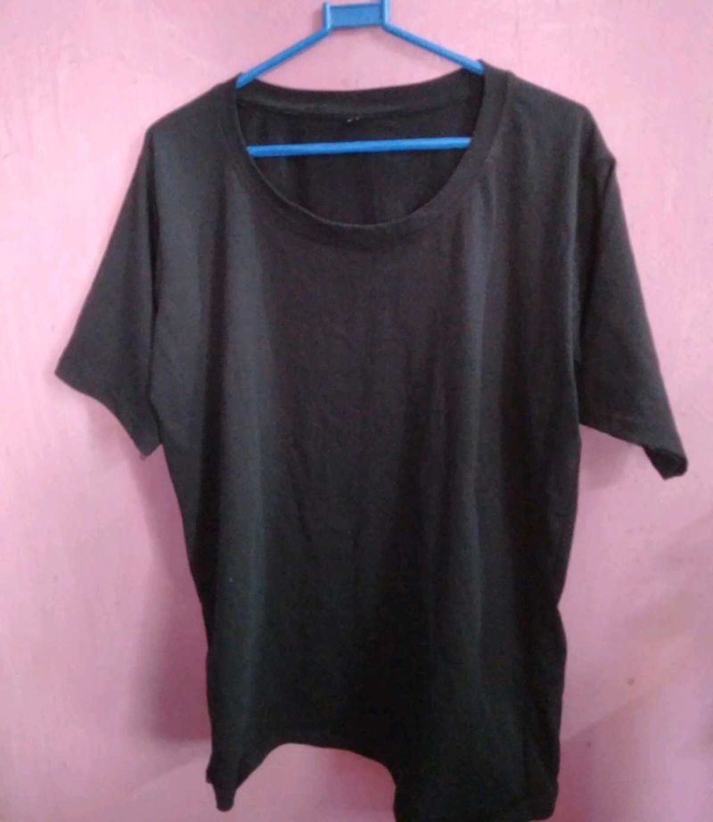 Almost New Black Cotton T-Shirt | Washed &amp; Ironed