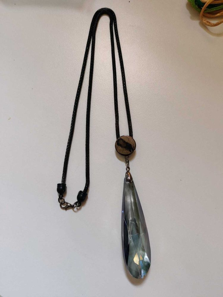 Teardrop Crystal Pendant Necklace