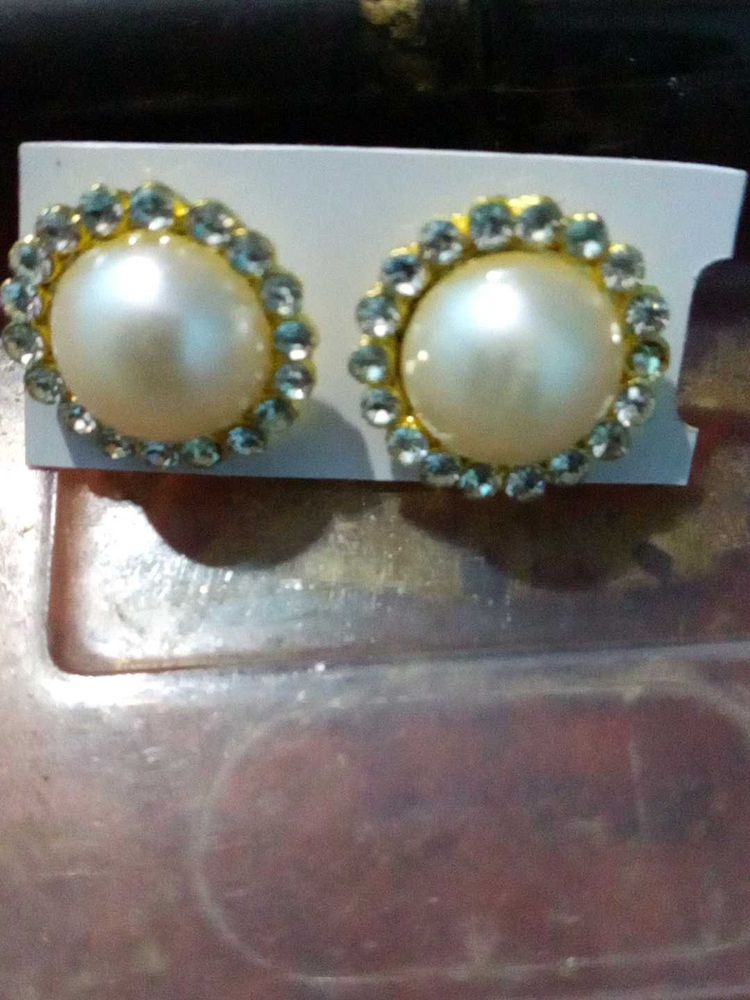 Pearl &amp; Crystal Earrings