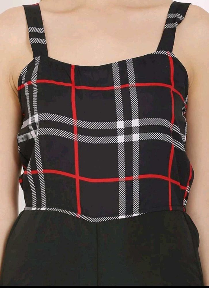 Plaid Jumpsuit