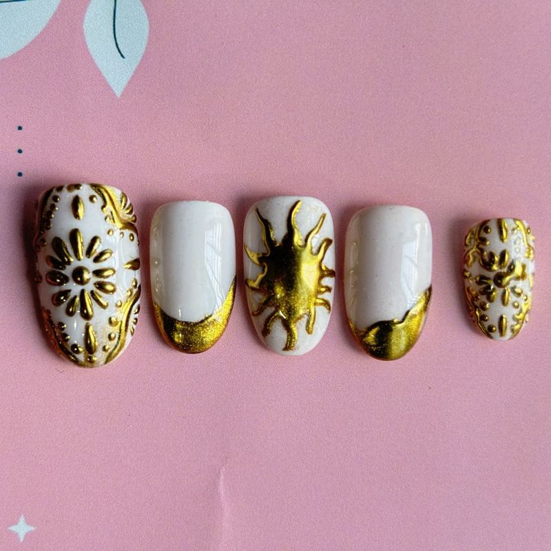 Vintage Golden Nails