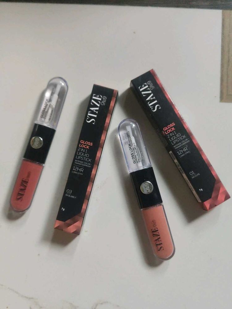 Staze Beauty 2 In 1 Gloss + Lipstick