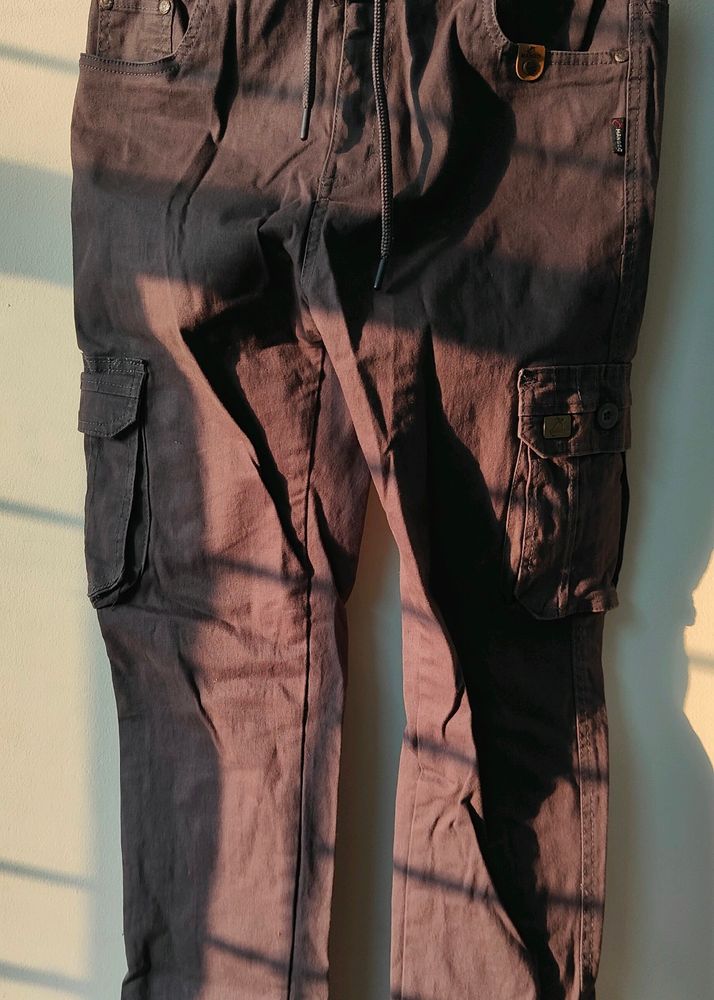 Brown Cargo Joggers