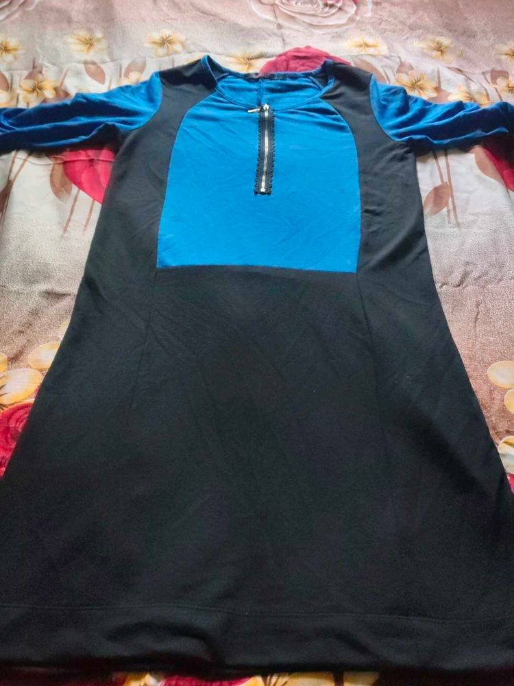 Blue &amp; Black Casual Dress