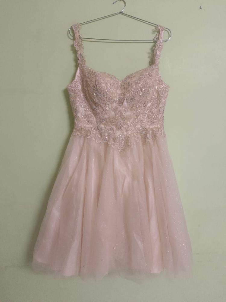 Mini Peach Dress