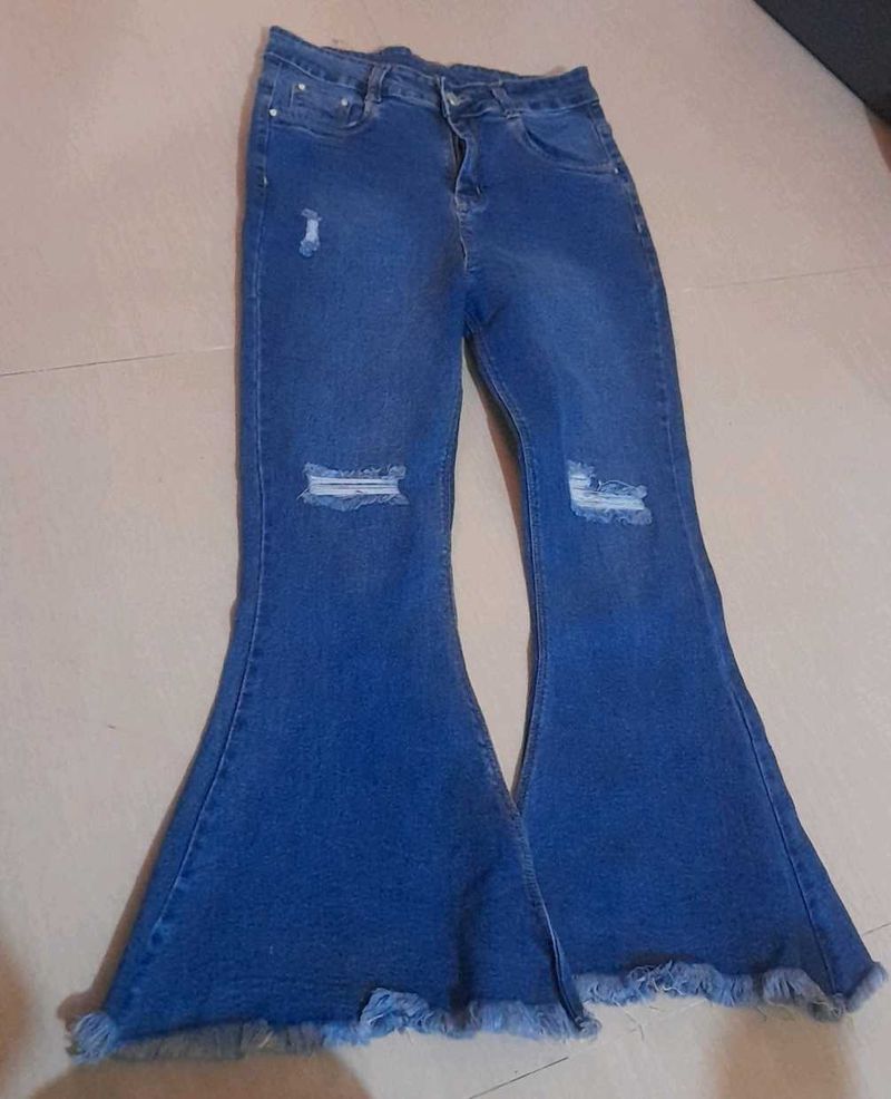 Sale !! Ripped Flare Jeans