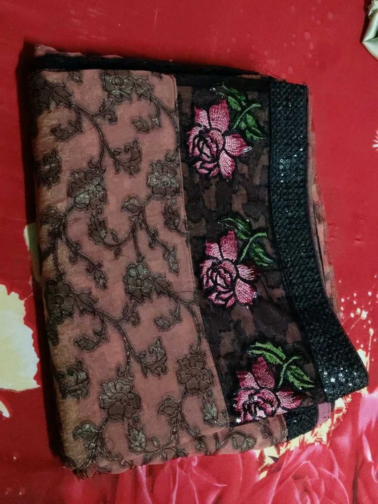 Elegant Embroidered Saree