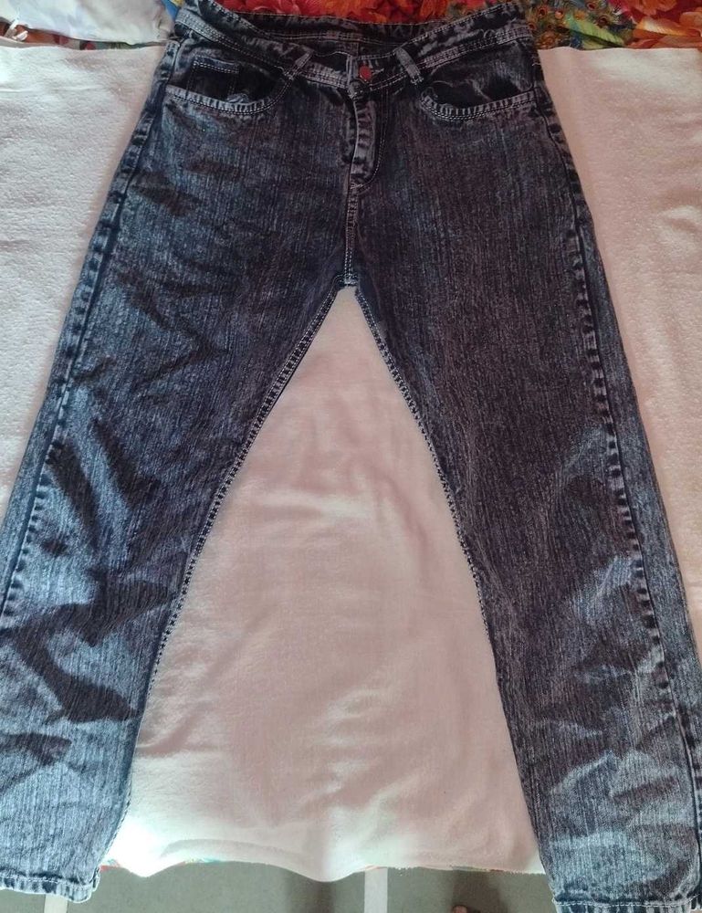 Vintage Wash Denim Jeans