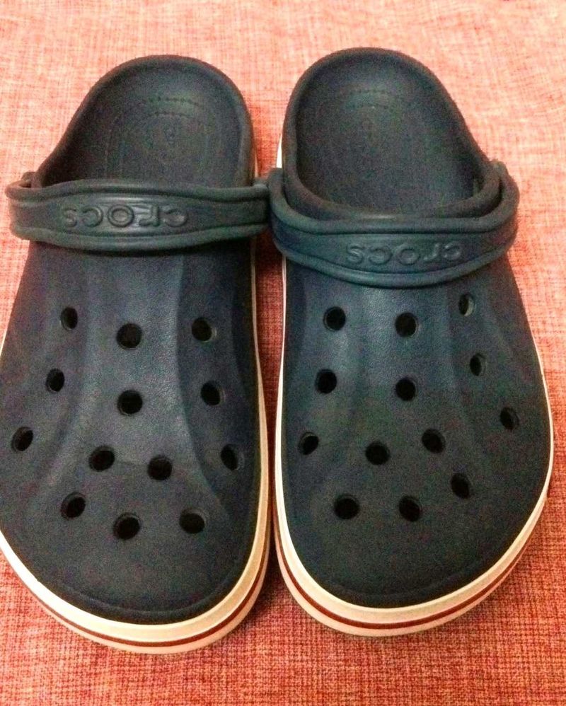 Navy Blue Crocs- Men 8