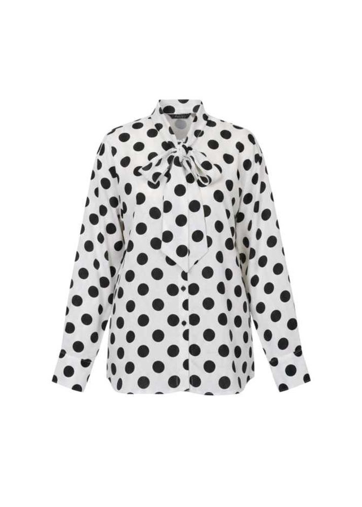 Polka Dot Tie Neck Top
