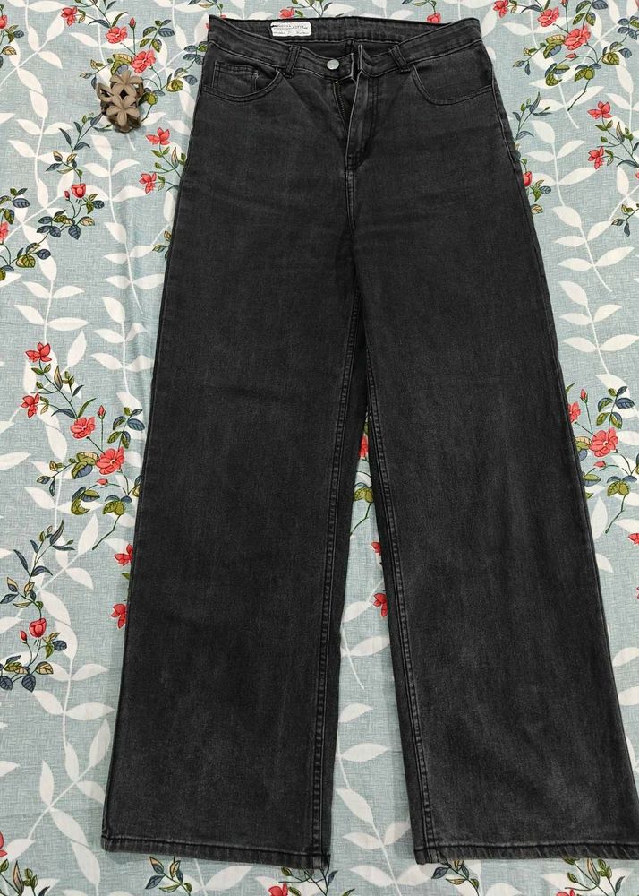 Wide Leg Black Jeans