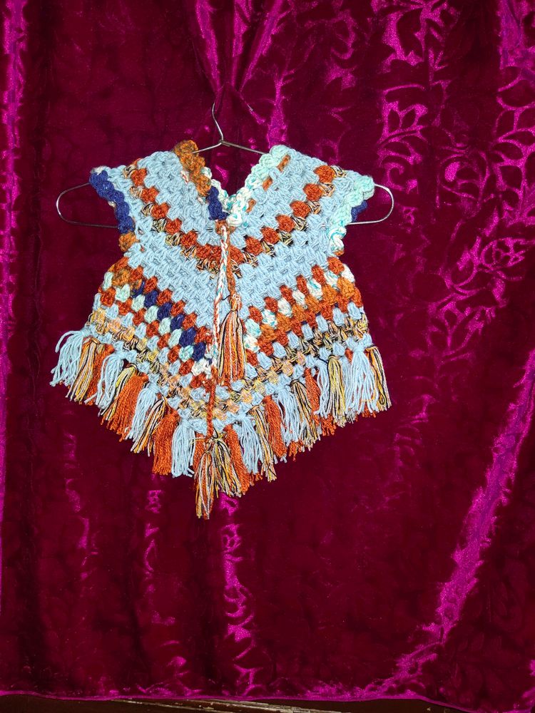 Kids Girls New Poncho Winter Wool Crochet Dress 0-9 Monthars