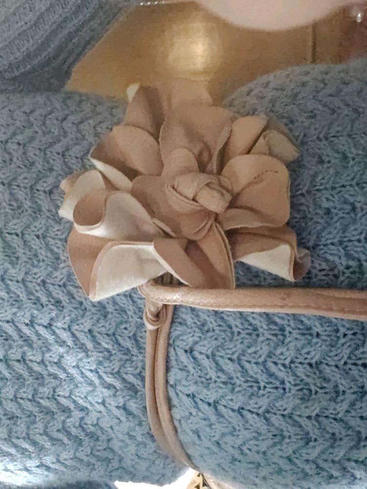 Cute Tie Belt With Huge Flower