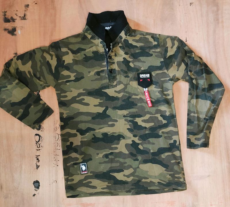 Army Full Sleeve Boys T-shirt For 10-11 Year Old