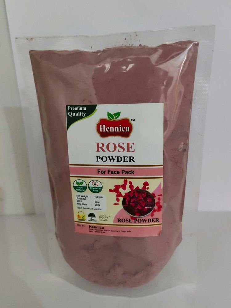 Rose 🌹 Powder Face Pack 100gm Free Multani Mitti