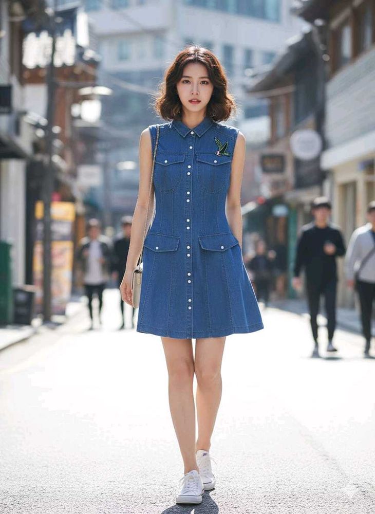 Vintage Denim Mini Dress