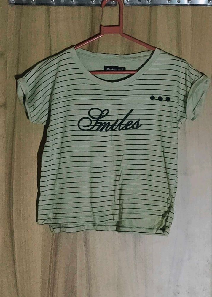 Casual Green colour short top