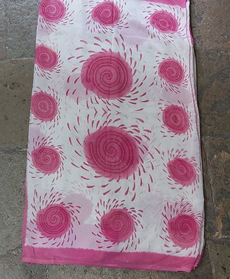 Pink Floral Saree