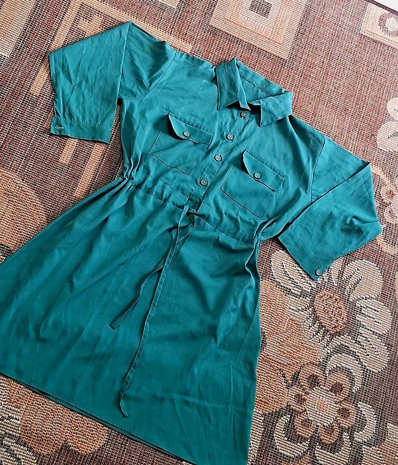 Green Shirt Dress