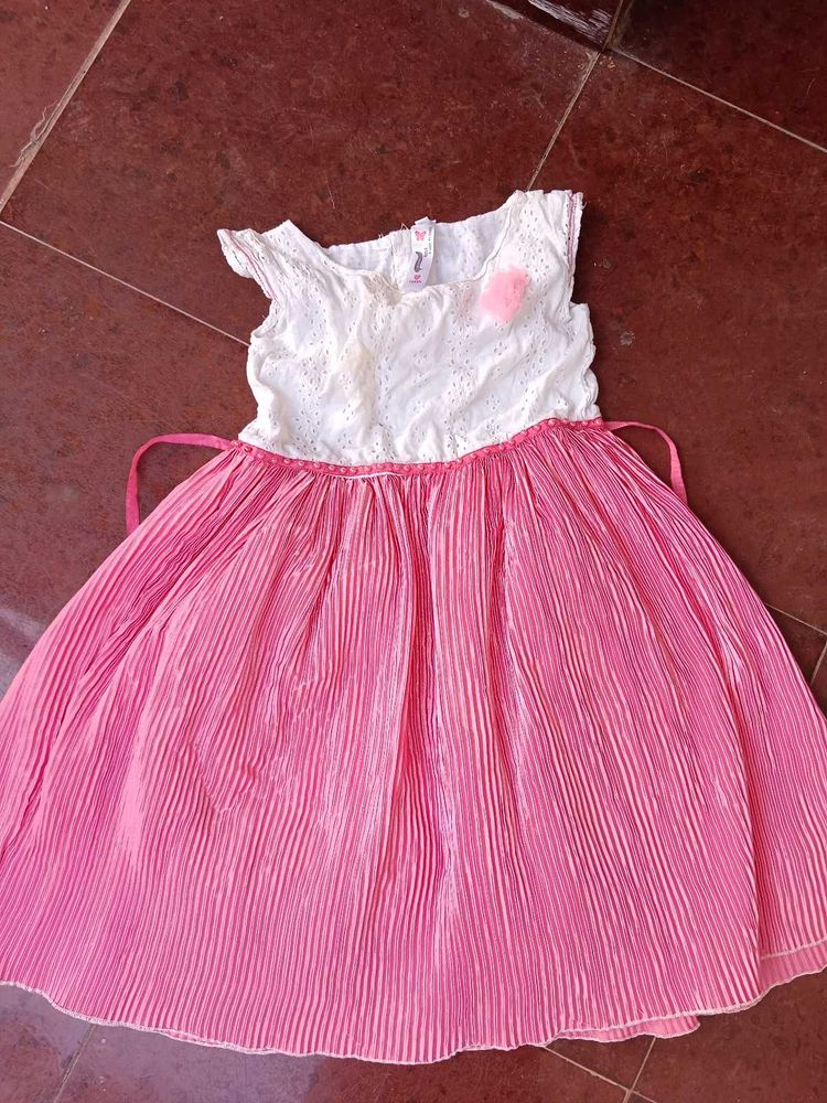 Pink Pleated Dress