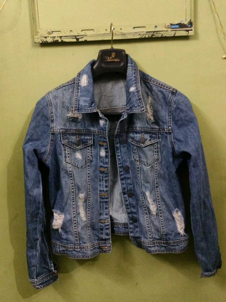 Distressed Denim Jacket