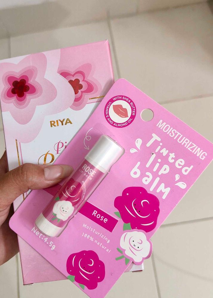 MINISO tinted Lip Balm And Perfume Combo