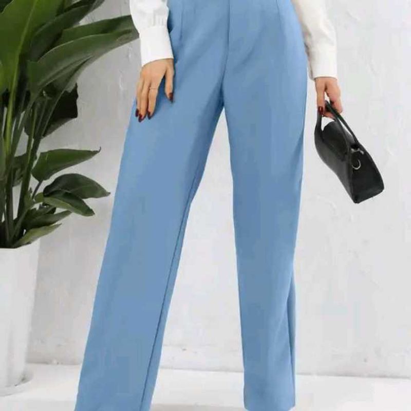Sky Blue Straight Trouser