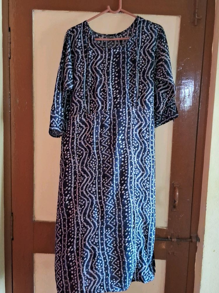 A Line Bandhni Maternity Kurti