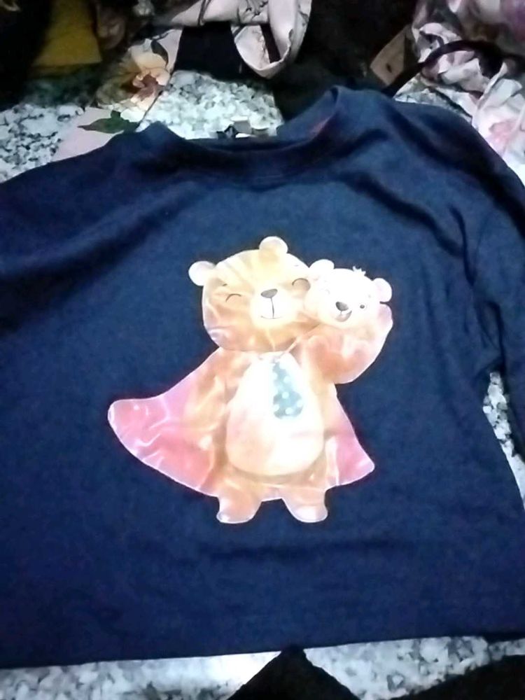 Cute Bear Graphic Top