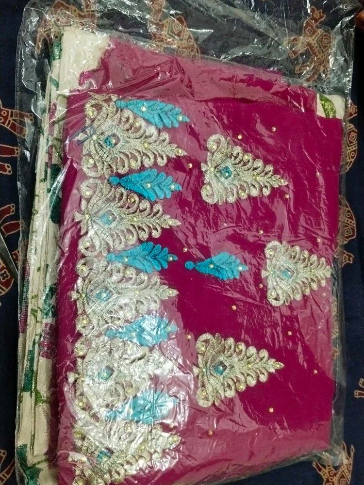 Elegant Embroidered Dress Material